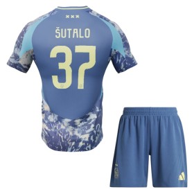 Ajax Josip Sutalo 37 Fodboldtrøjer Børn Udebane 2024-25 Kort ærmer
